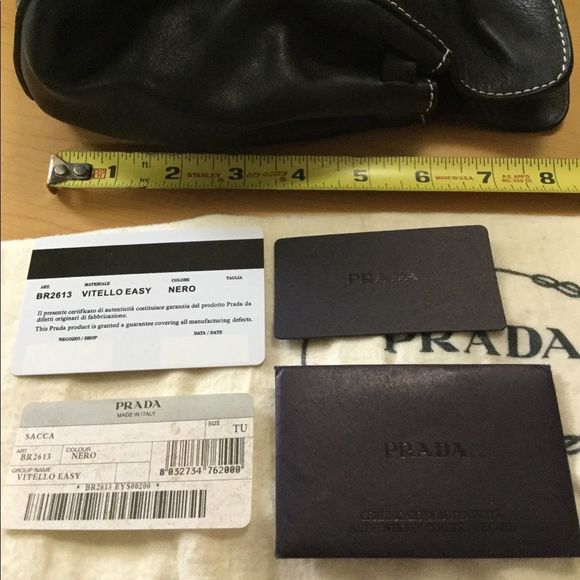 PRADA Black Leather Push-Lock Shoulder Bag BR2613 - Picture 6 of 8